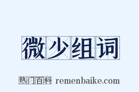 微少组词是什么意思的图片